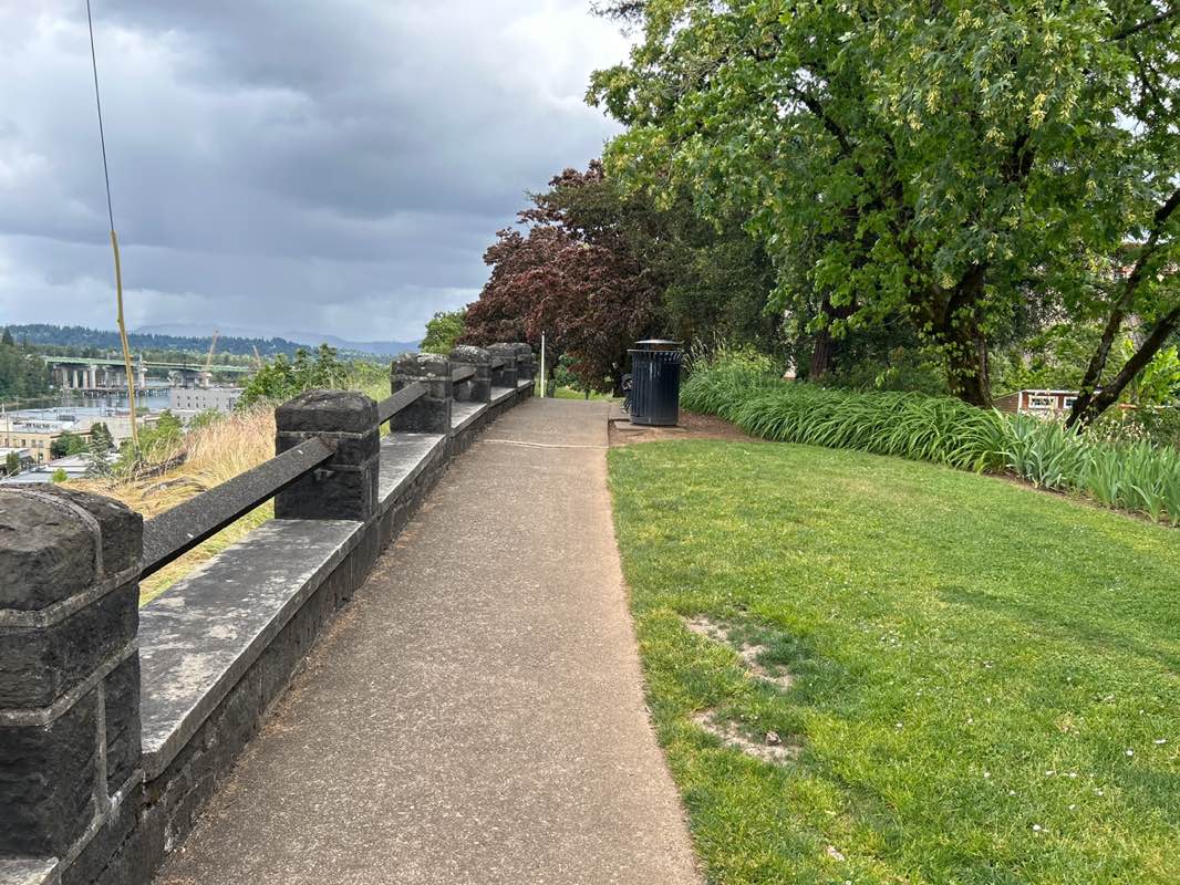 walking near me in McLoughlin Promenade Park in spring