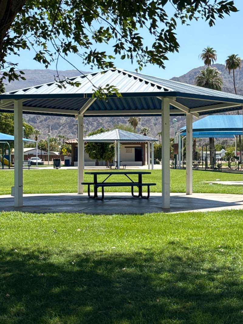walking near me in La Quinta Community Park in summer