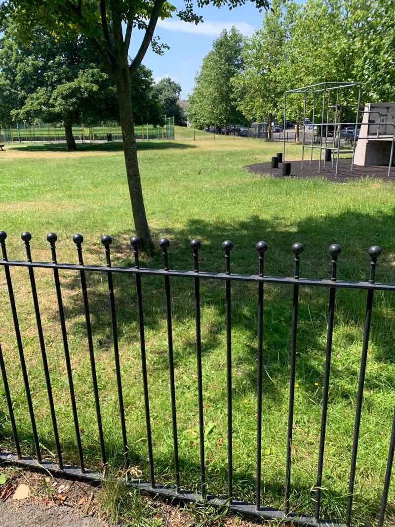 walking near me in Broadfield Park in summer