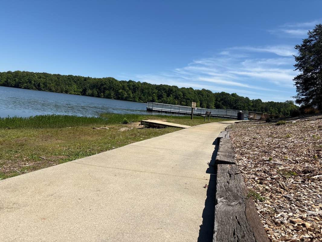 walking near me in Lake Thom-A-Lex Park in spring