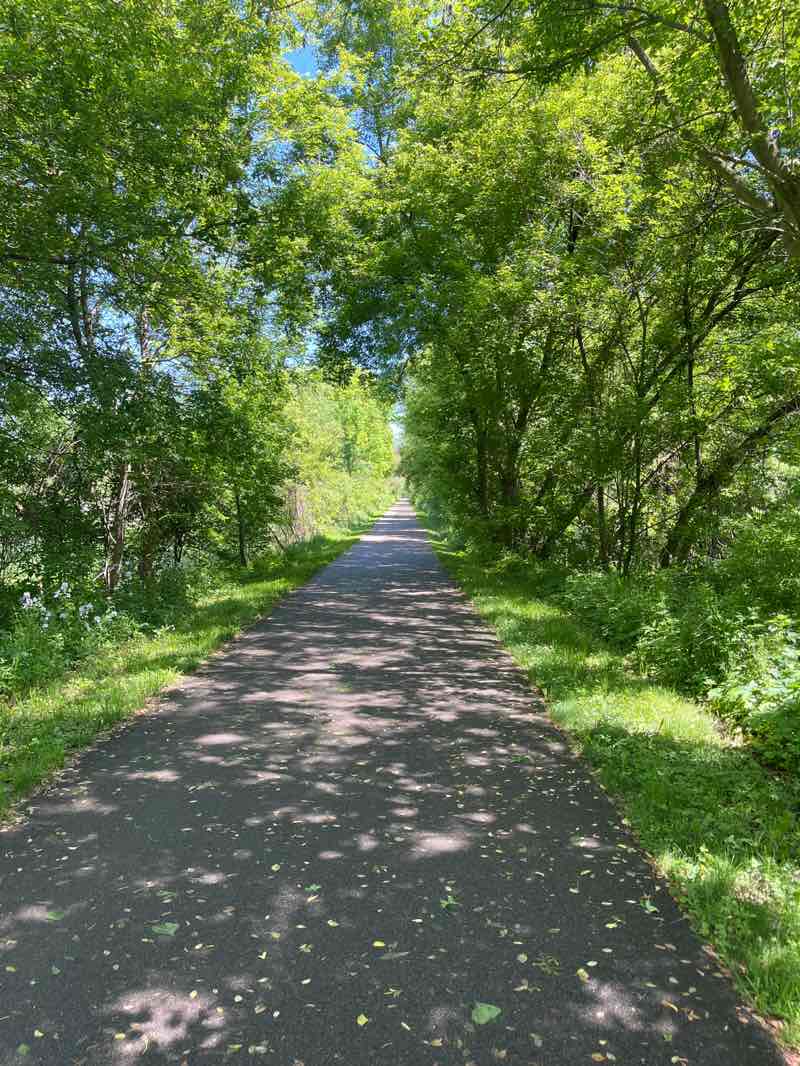 walking near me in Huron Valley Trail in summer