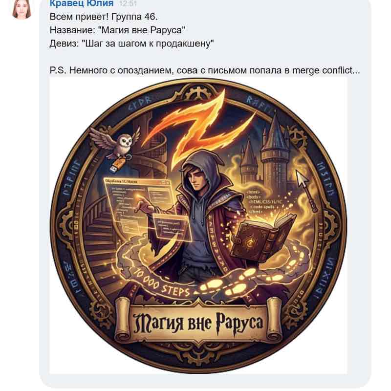 Магия вне Раруса (Команда 46) Юлия Кравец post image