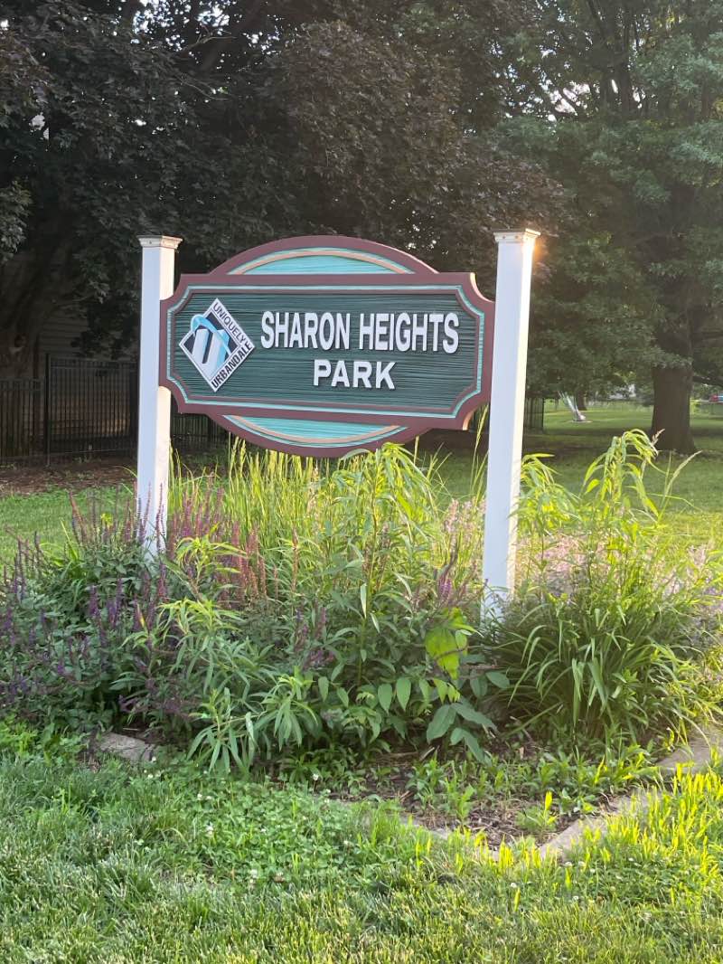 walking near me in Sharon Heights Park in summer