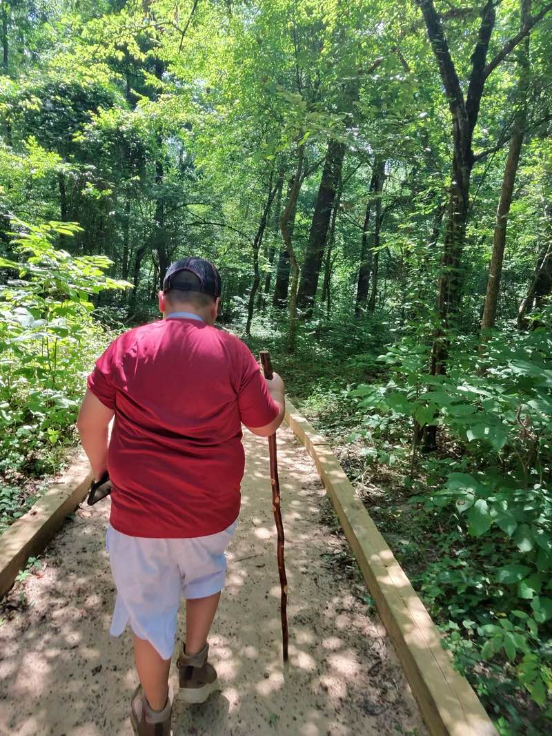 walking near me in Caddo Lake State Park in summer