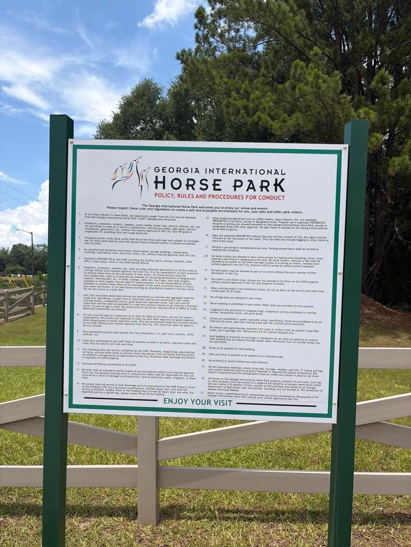 walking near me in Georgia International Horse Park in summer