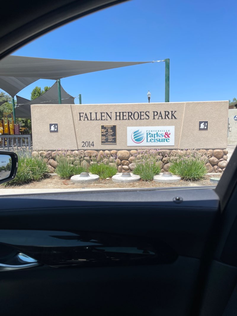 walking near me in Fallen Heros Park in summer