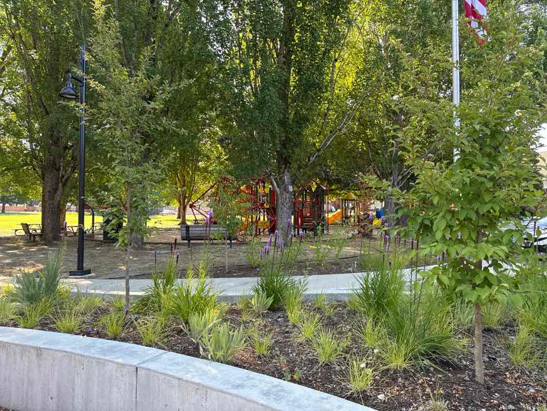 walking near me in Gibson Park in summer