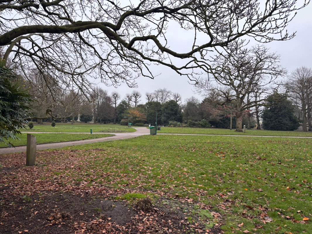 walking near me in Grosvenor Park in winter