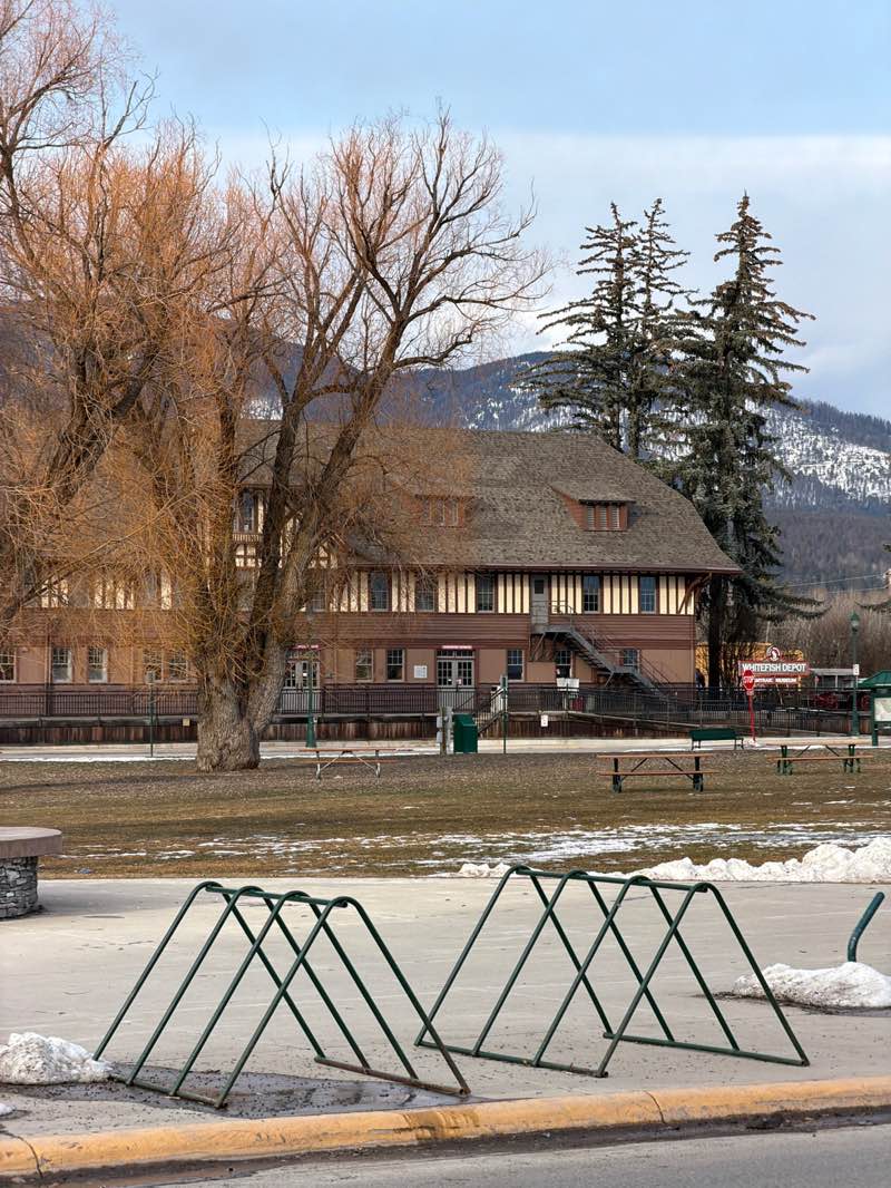 walking near me in Depot Park in winter