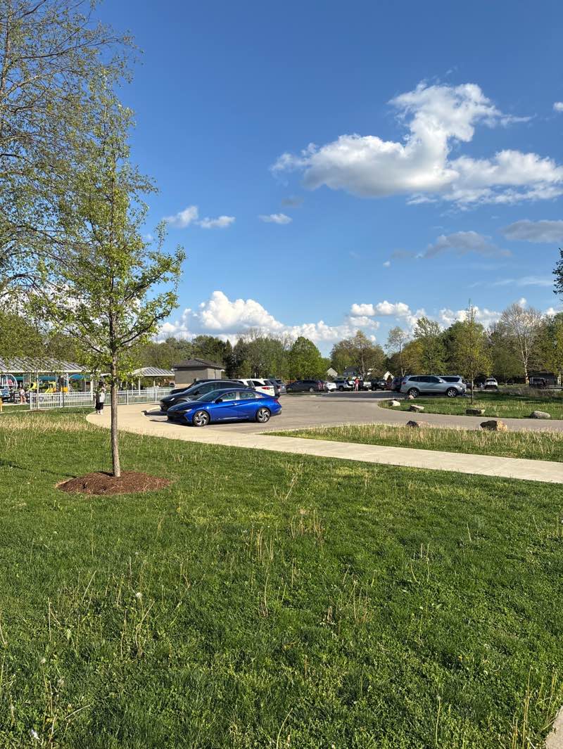 walking near me in Carey Grove Park in spring
