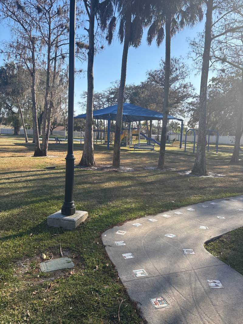 walking near me in Jackie Gleason Park in winter