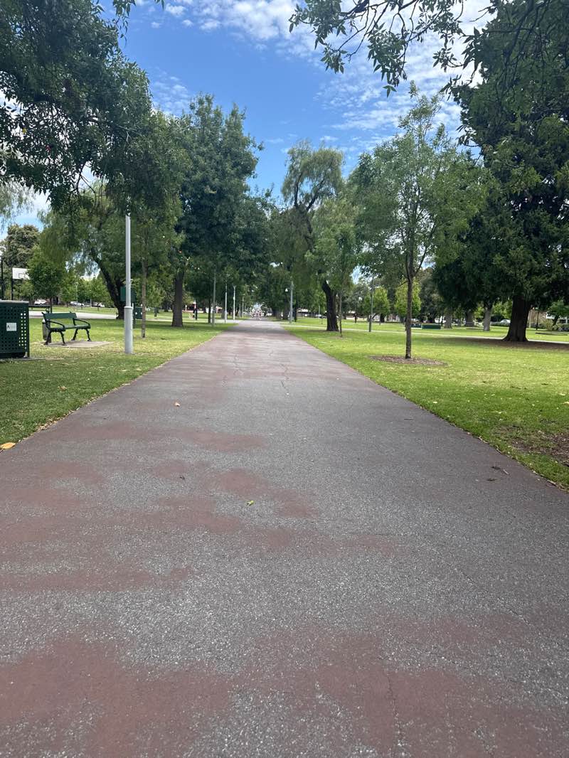 walking near me in Whitmore Square in summer