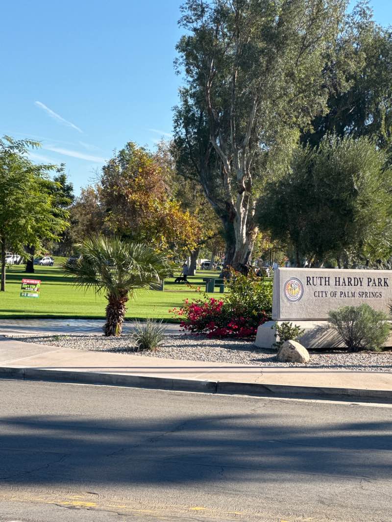 walking near me in Ruth Hardy Park in autumn