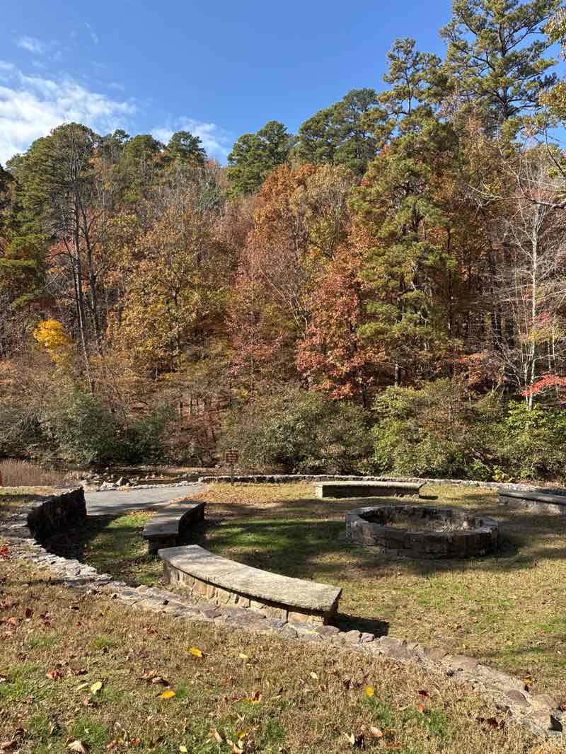 walking near me in Gulpha Gorge Campground in autumn