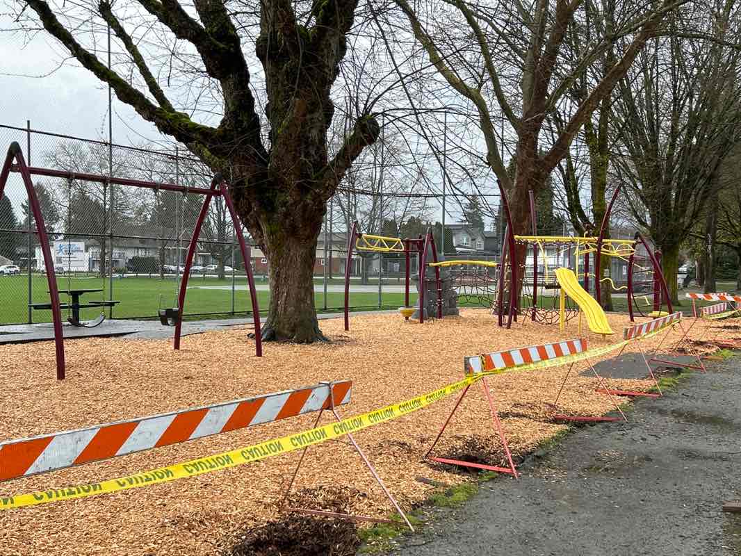 walking near me in Mclean Park in spring