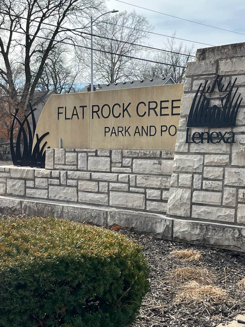 walking near me in Flat Rock Creek Park in winter