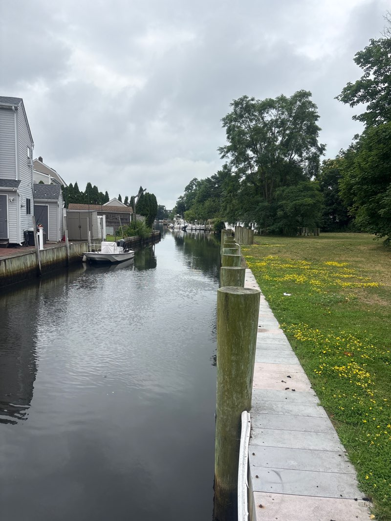 walking near me in Watchogue Creek Park in summer