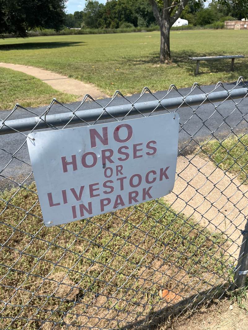 walking near me in Poynor City Park in autumn