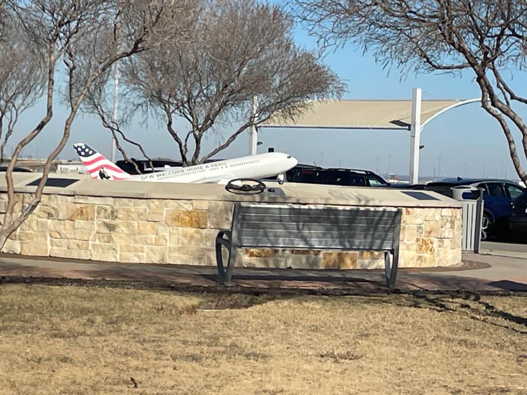 walking near me in Founder's Plaza in winter