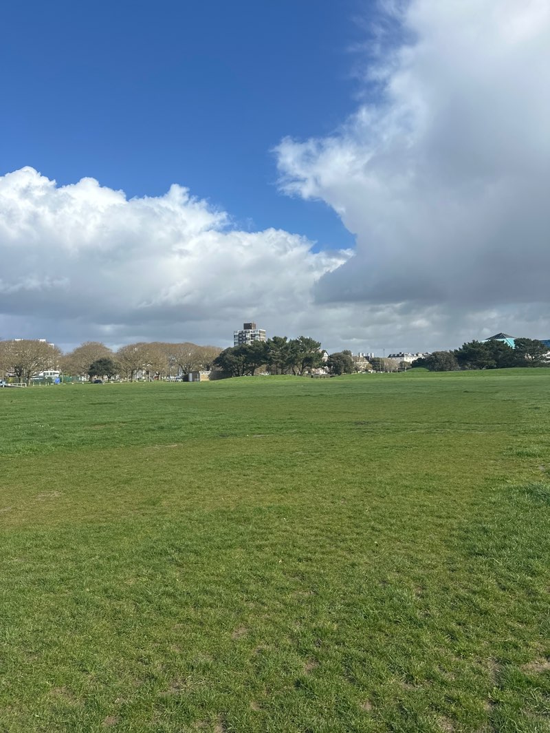 walking near me in Castle Field in spring