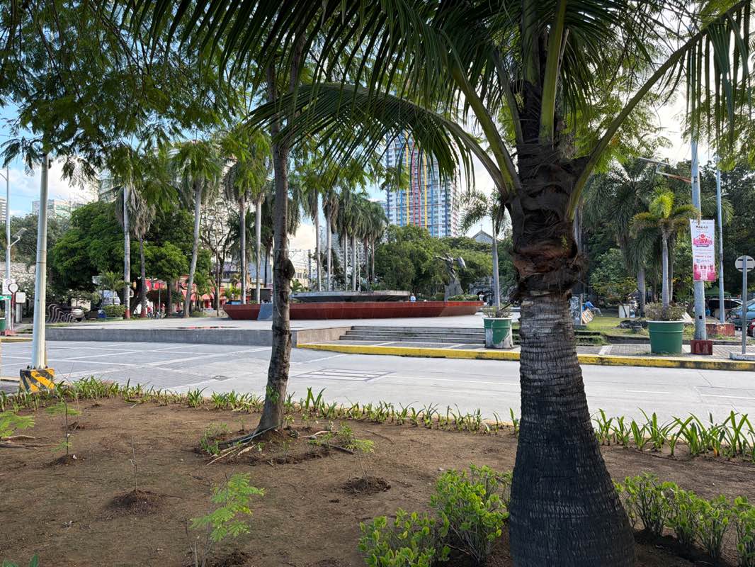 walking near me in Rajah Sulayman Park in winter