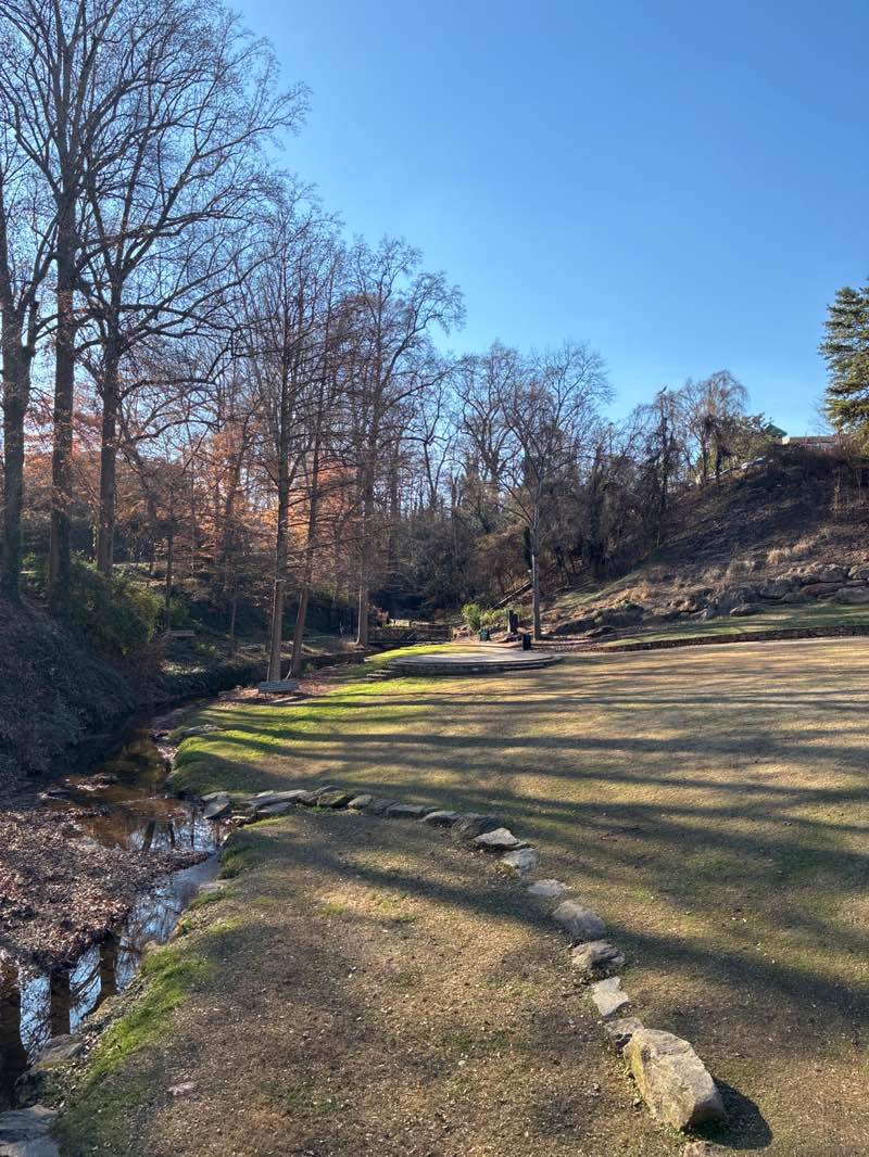 walking near me in Falls Park in winter