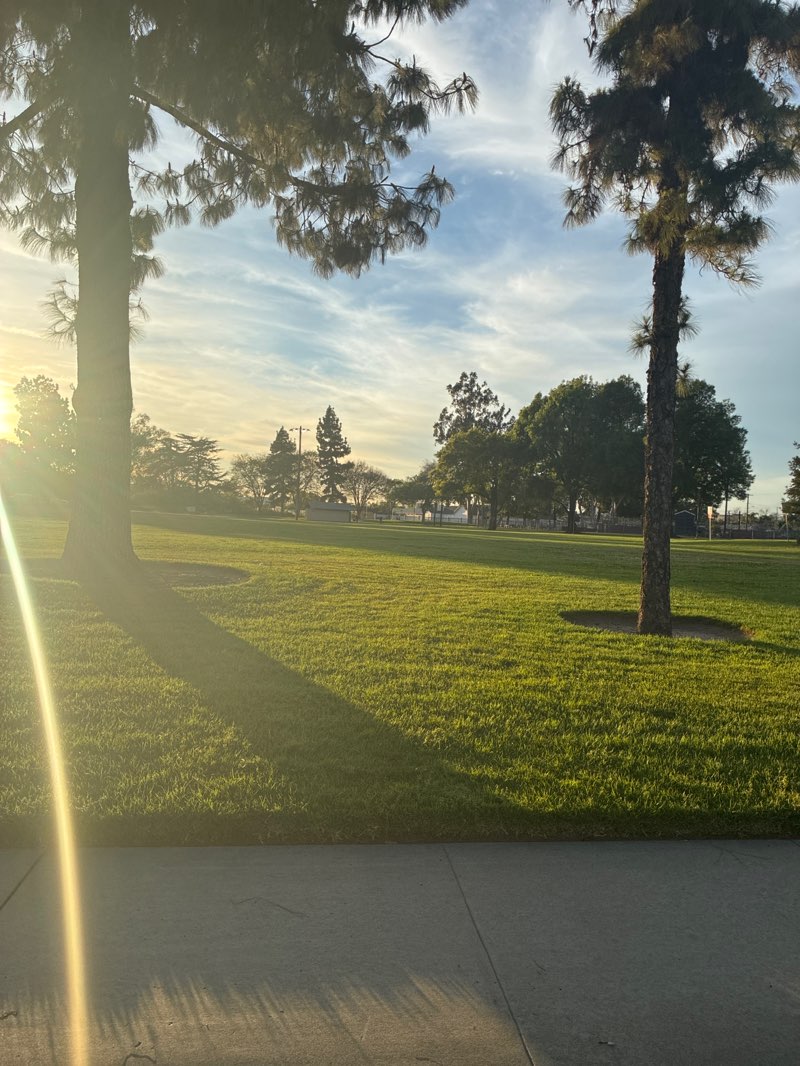 walking near me in Bon View Park in spring