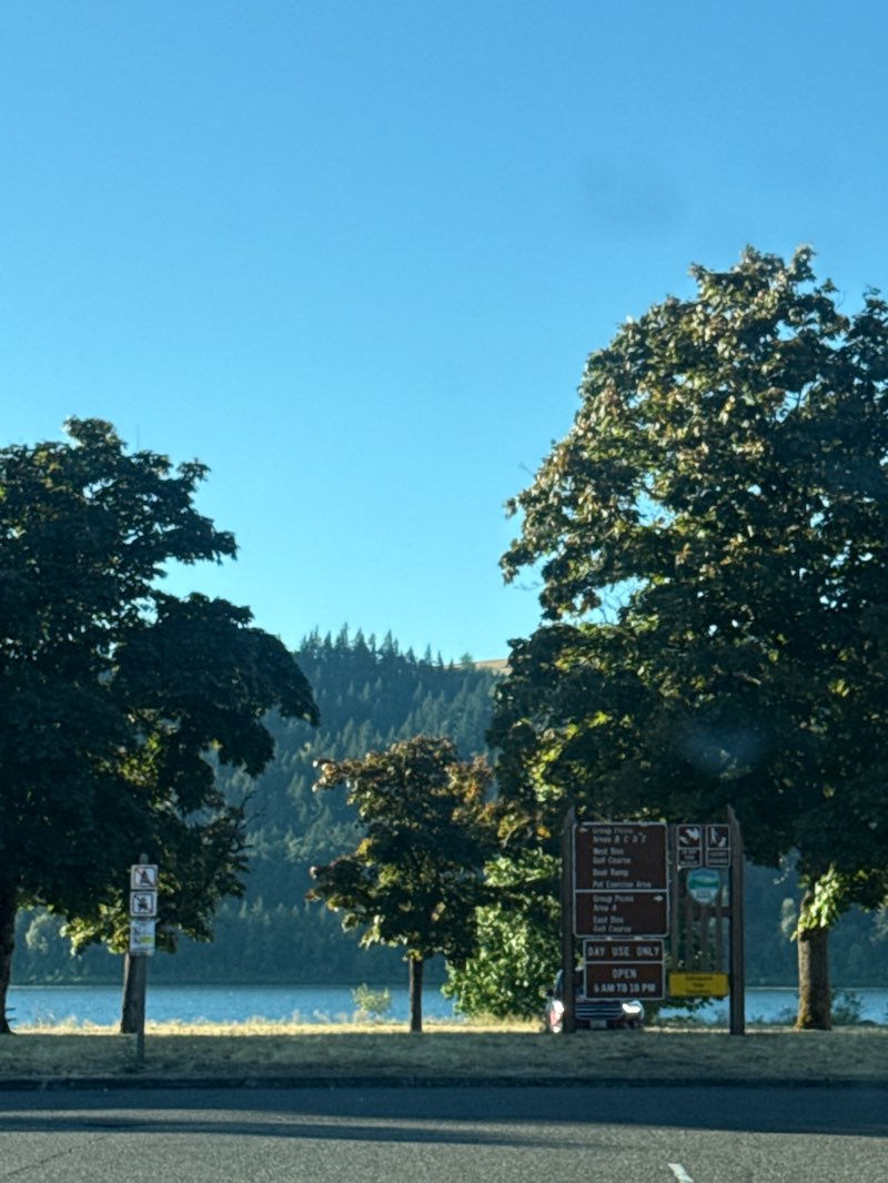 walking near me in Rooster Rock State Park in autumn