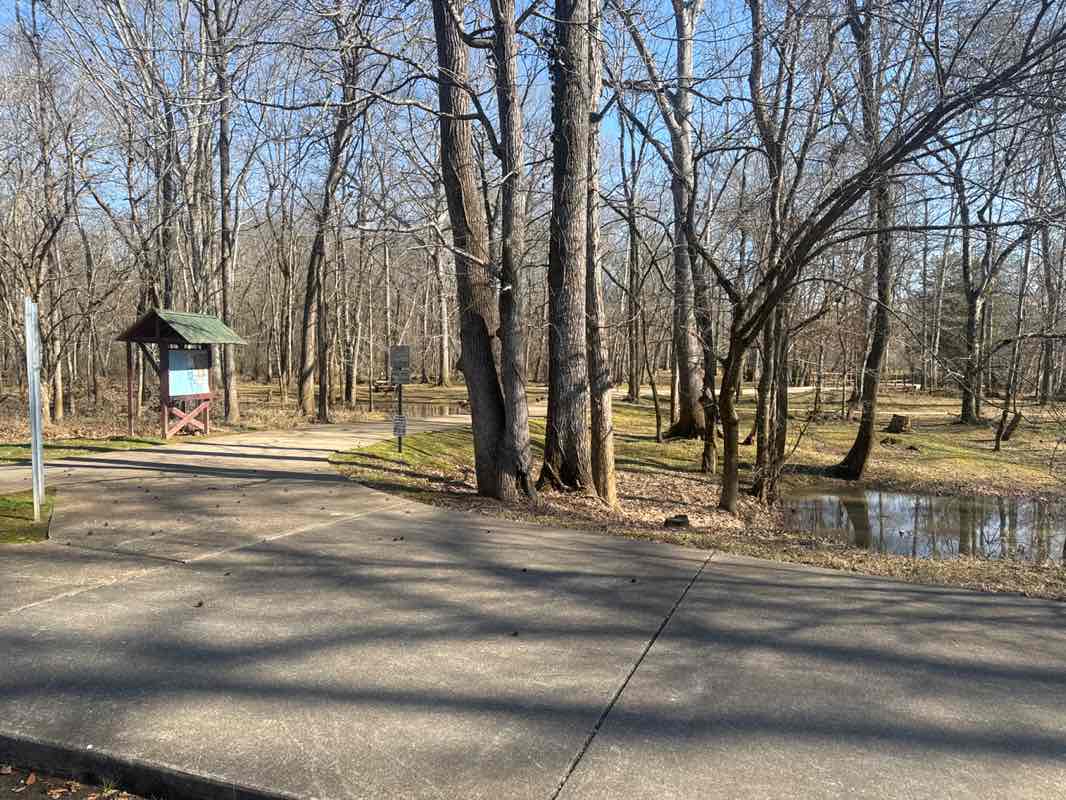walking near me in Hays Nature Preserve in winter