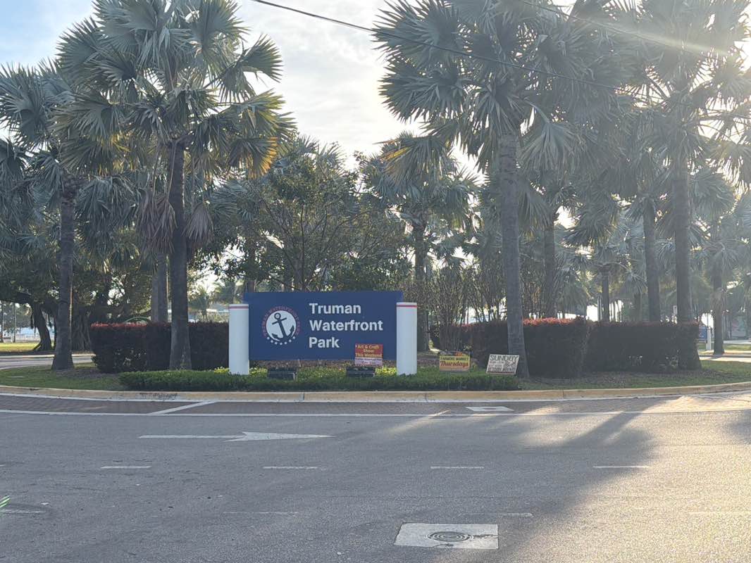 walking near me in Truman Waterfront Park in winter