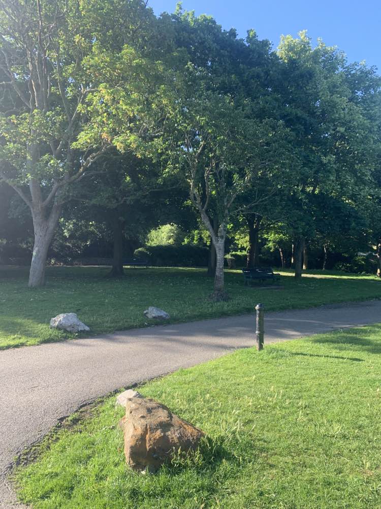 walking near me in St Ann's Well Gardens in summer