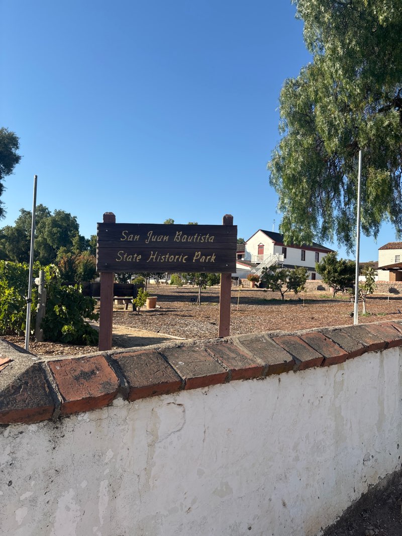 walking near me in San Juan Bautista State Historic Park in autumn