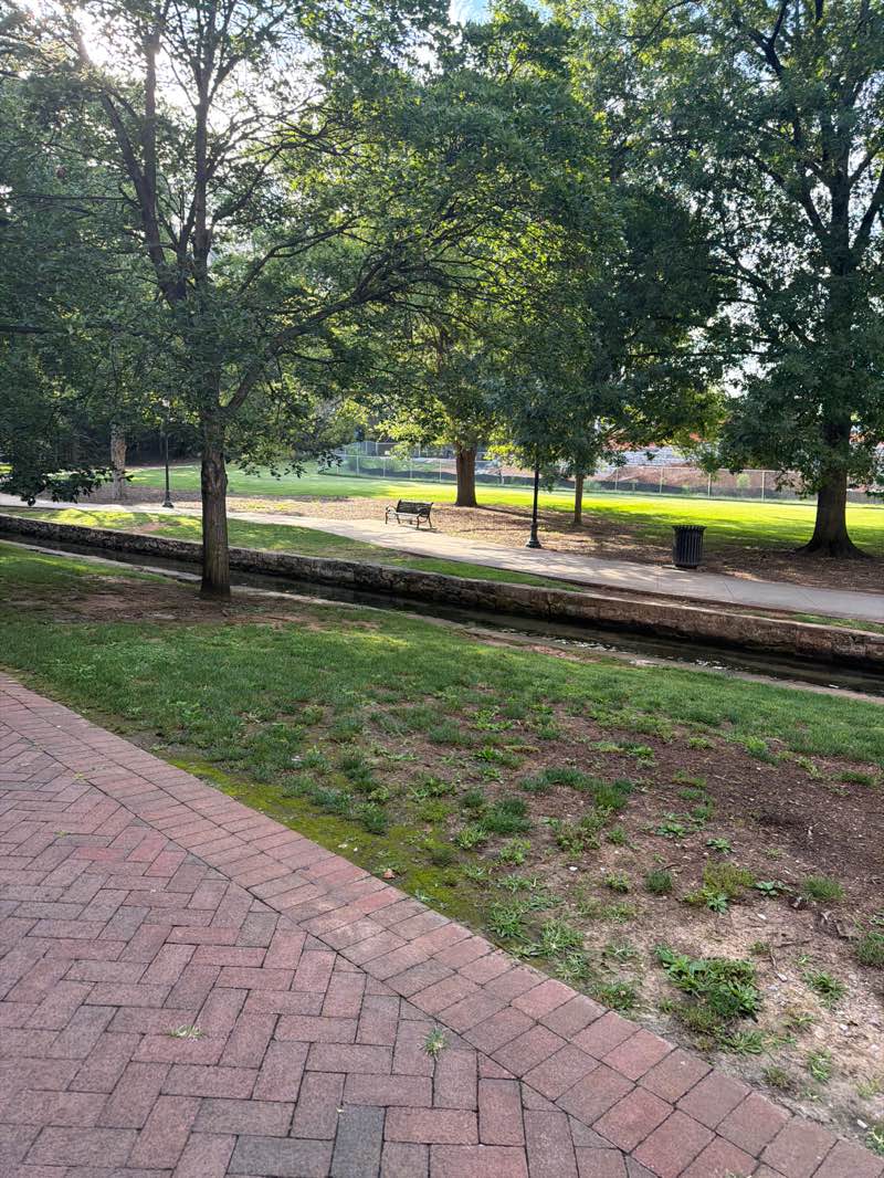 walking near me in Big Spring Park Canal in summer