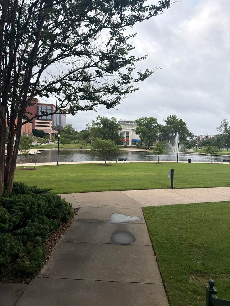 walking near me in Big Spring Park in summer