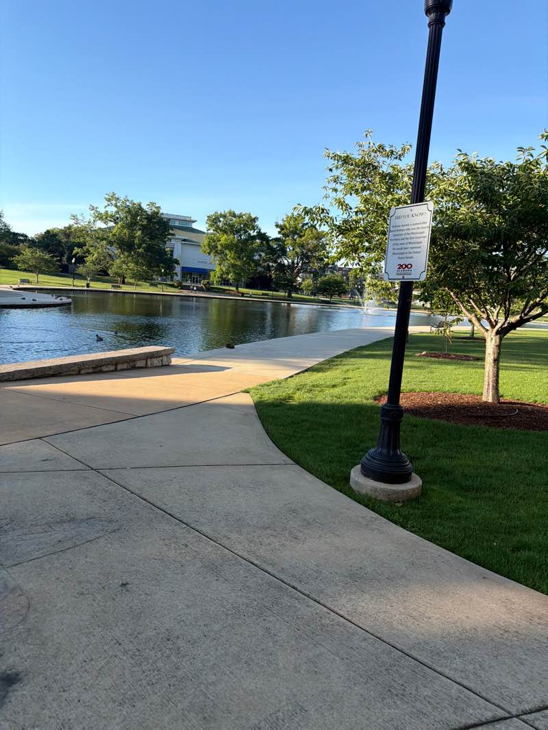 walking near me in Big Spring Park in summer