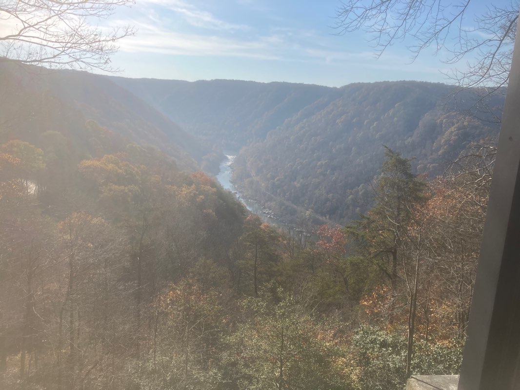 walking near me in New River Gorge Canyon Rim Visitors Center in winter