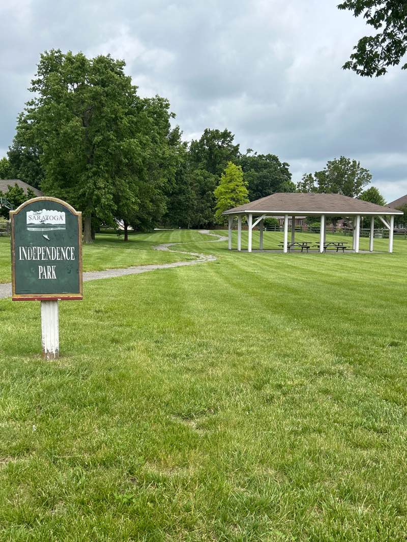 walking near me in Independence Park in summer