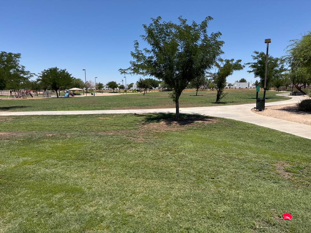 walking near me in Desert Garden Park in summer