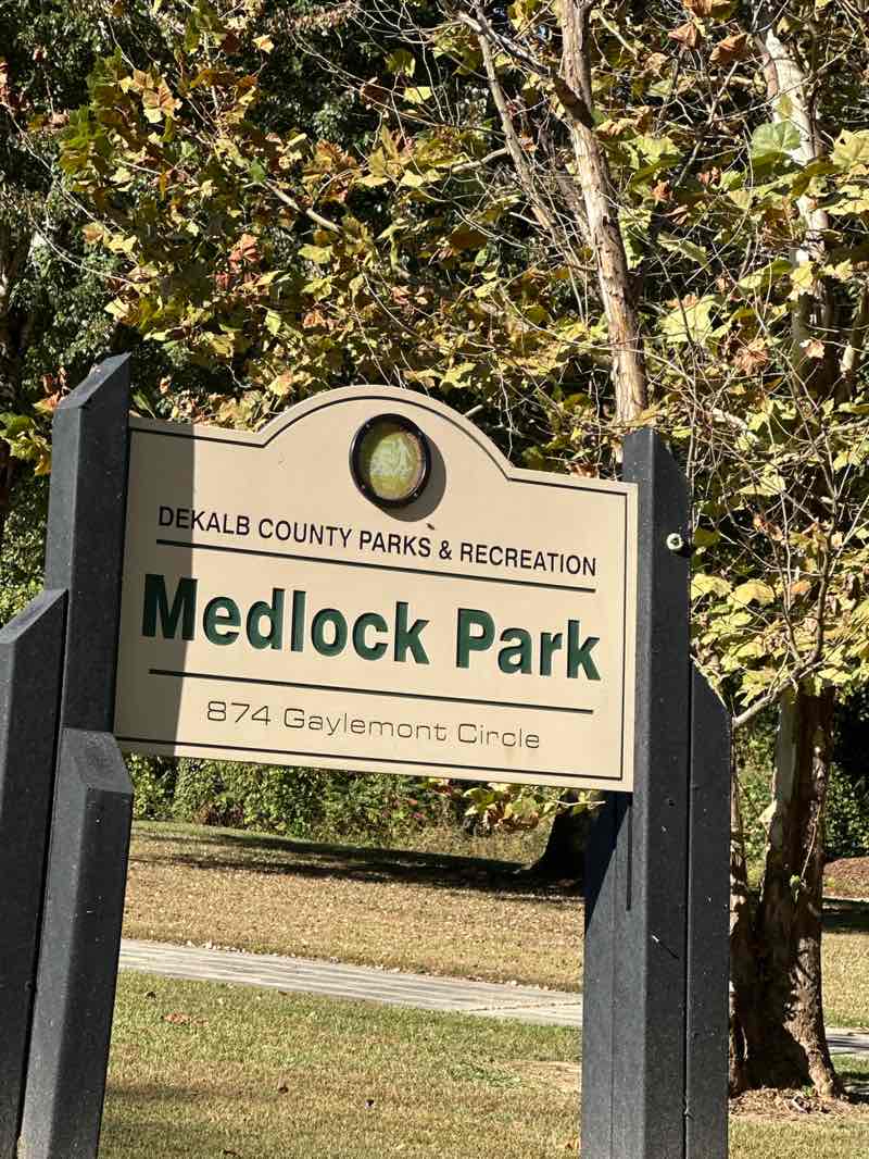 walking near me in Medlock Park in autumn