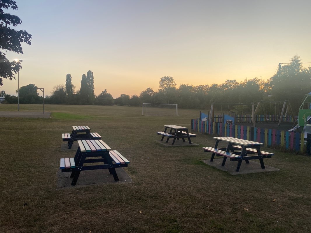 walking near me in Marks Tey Recreational Grounds in autumn