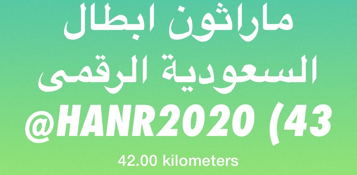 ماراثون ابطال السعودية الرقمى 43) HANR2020@ logo