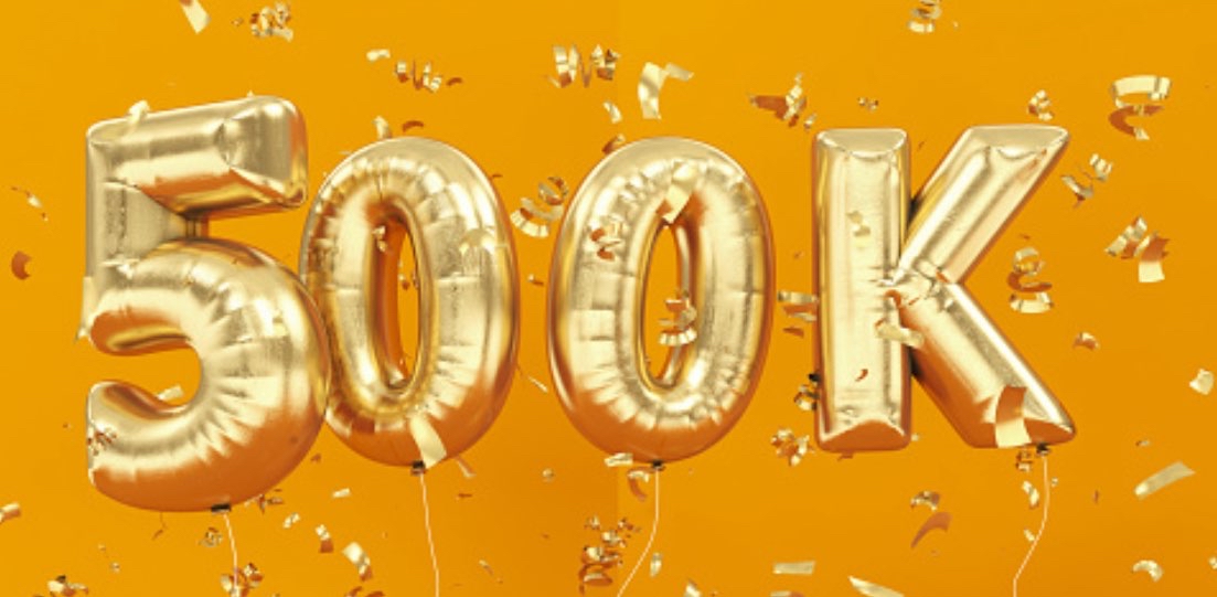 500,000 Steps in 20 Days logo
