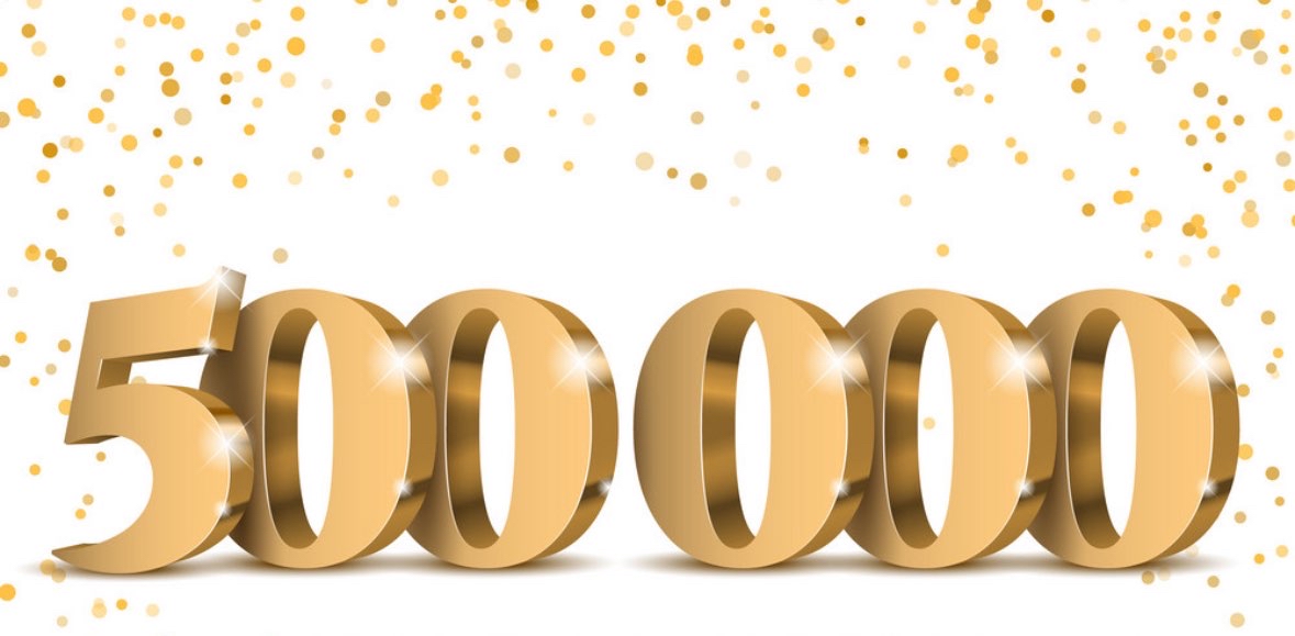 500,000 Steps April Challenge logo