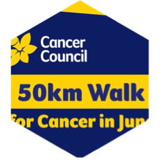 Lets walk against cancer in June icon