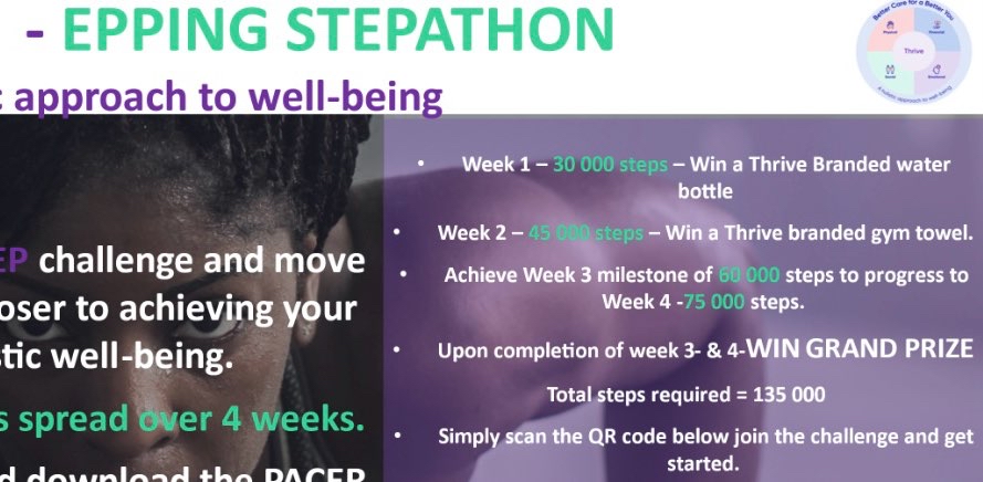 Epping Mill Stepathon Week 2 logo