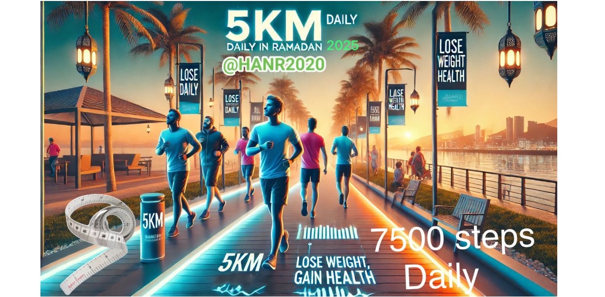 #رمضان_لياقة_ورشاقة مع HANR2020@ ، امش 5KM يومياً logo