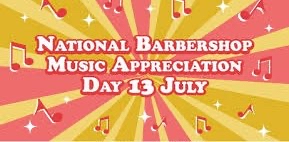 July 13 Barbershop Music Appreciation Day logo