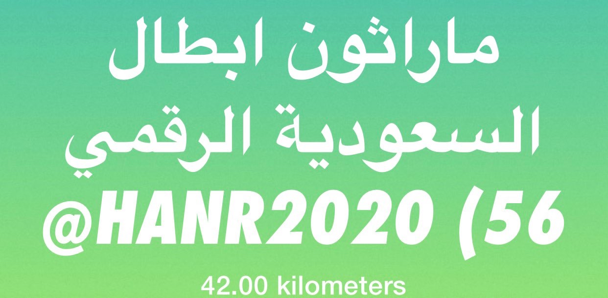 ماراثون ابطال السعودية الرقمي 56) HANR2020@ logo