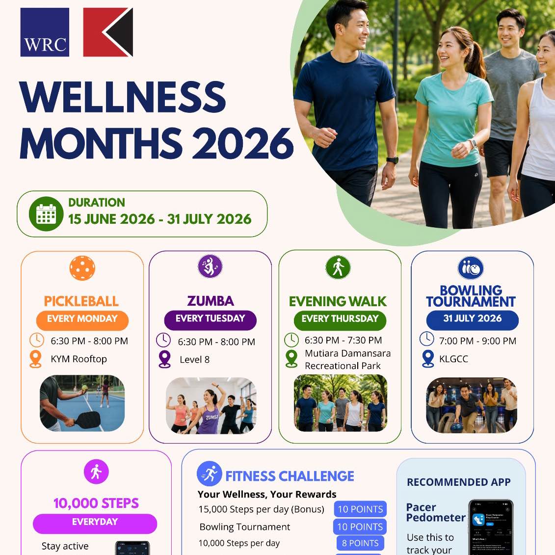 WRC Wellness Months 2026 logo