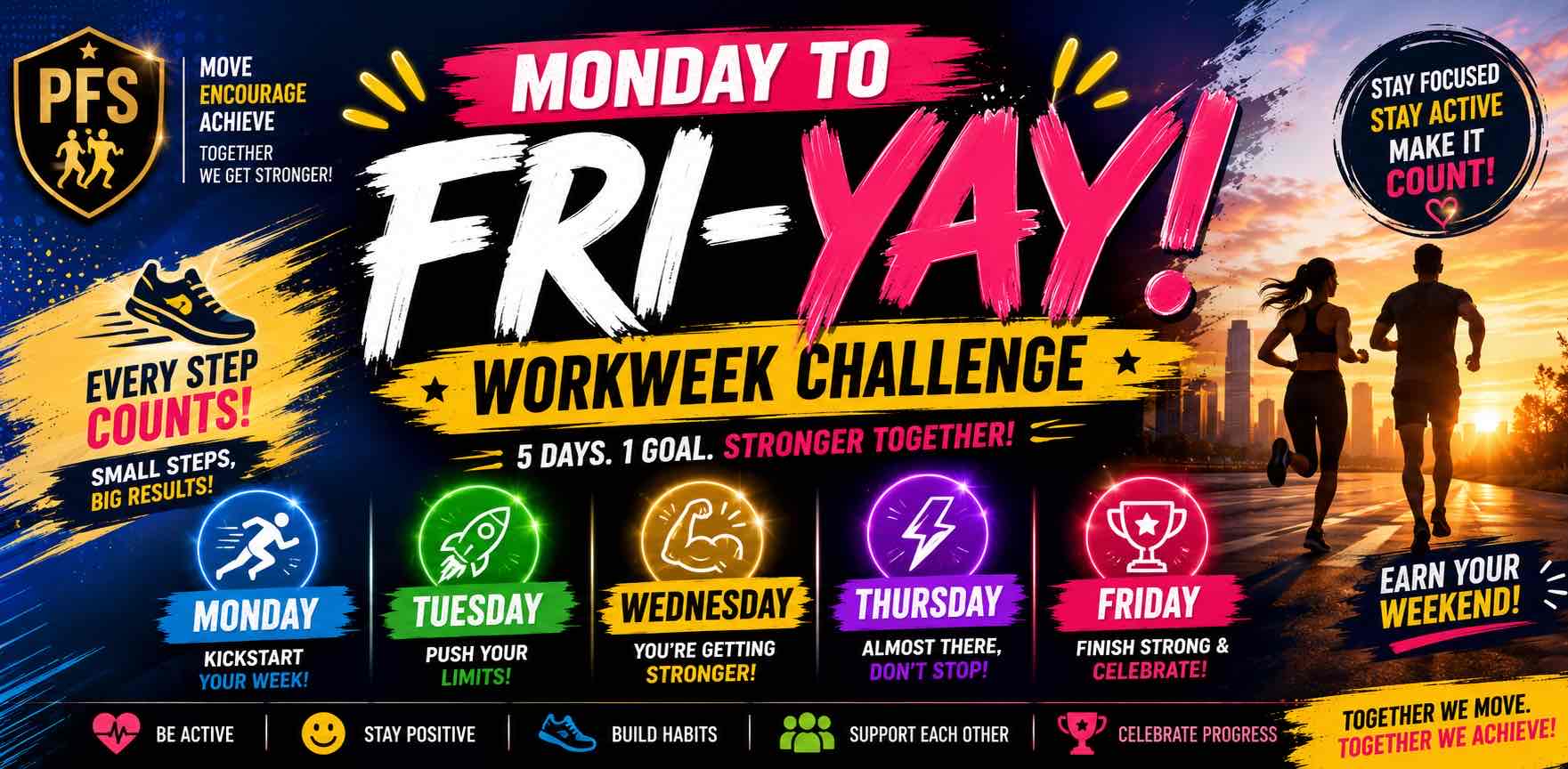MONDAY to FRI-YAY! —WORKWEEK CHALLENGE logo